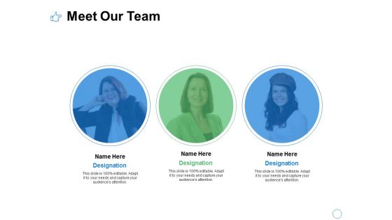 Meet Our Team Communication Ppt PowerPoint Presentation File Slide Portrait