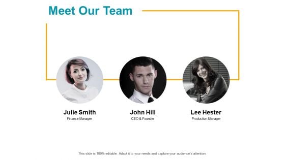 Meet Our Team Communication Ppt PowerPoint Presentation Ideas Influencers