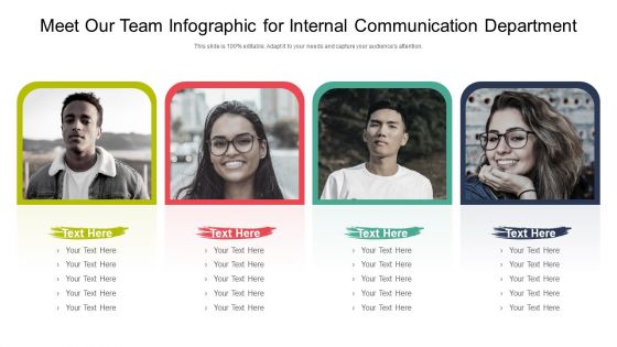 Meet Our Team Infographic For Internal Communication Department Clipart PDF