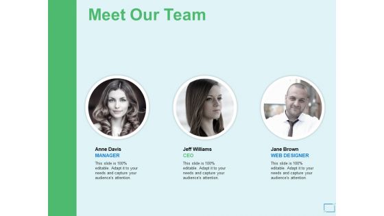Meet Our Team Introducation Ppt PowerPoint Presentation Outline Background Image