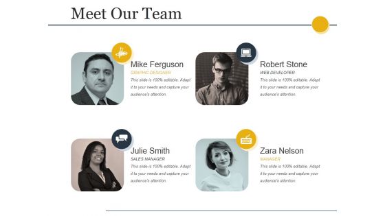 Meet Our Team Ppt PowerPoint Presentation File Brochure Meet Our Team Ppt PowerPoint Presentation File Brochure