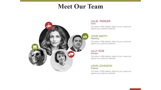 Meet Our Team Ppt PowerPoint Presentation Gallery Templates