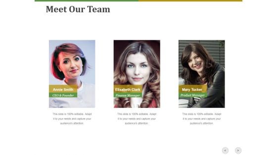 Meet Our Team Ppt PowerPoint Presentation Layouts Maker