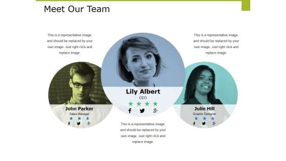 Meet Our Team Ppt PowerPoint Presentation Portfolio Display