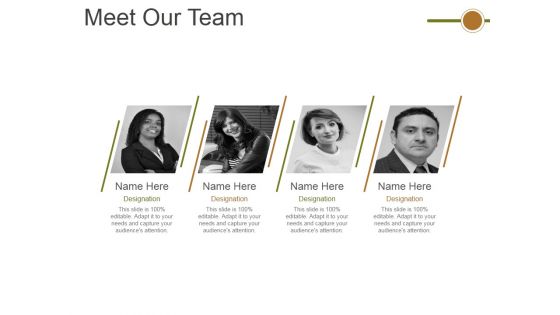 Meet Our Team Ppt PowerPoint Presentation Portfolio Good Meet Our Team Ppt PowerPoint Presentation Portfolio Good