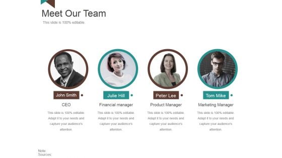 Meet Our Team Ppt PowerPoint Presentation Portfolio Professional