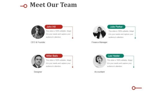 Meet Our Team Ppt PowerPoint Presentation Portfolio Shapes