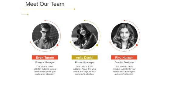 Meet Our Team Ppt PowerPoint Presentation Slides Templates