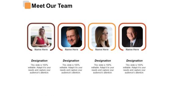 Meet Our Team Risk Estimator Ppt PowerPoint Presentation Slides Maker