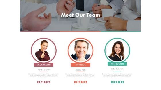 Meet Our Team Slide Design Powerpoint Slides