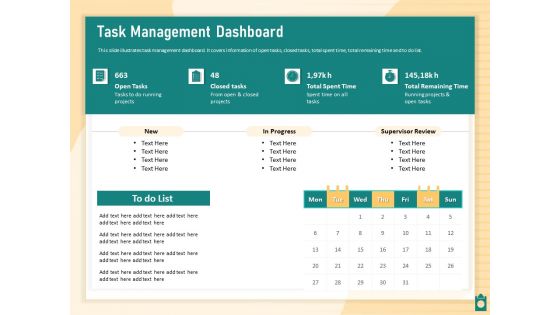 Meet Project Deadlines Through Priority Matrix Task Management Dashboard Information PDF