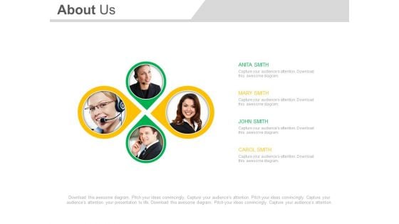 Meet The Team For Support Services Powerpoint Slides