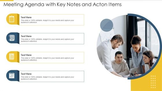 Meeting Agenda With Key Notes And Acton Items Sample PDF