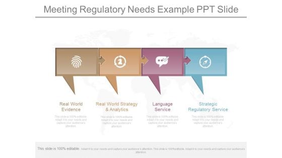 Meeting Regulatory Needs Example Ppt Slide