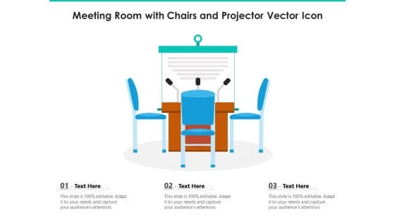 Meeting Room With Chairs And Projector Vector Icon Ppt PowerPoint Presentation Gallery Objects PDF