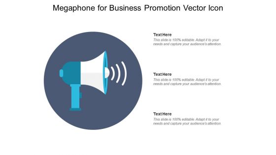 Megaphone For Business Promotion Vector Icon Ppt PowerPoint Presentation Professional Graphics PDF