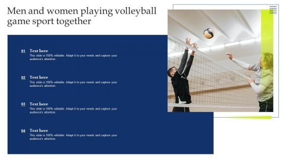 Men And Women Playing Volleyball Game Sport Together Sample PDF