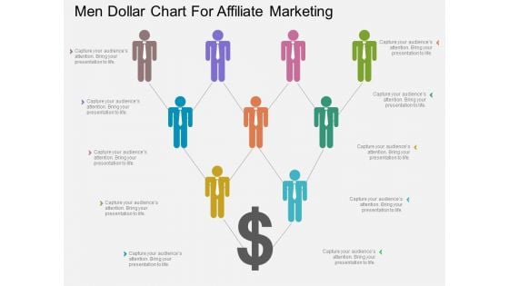 Men Dollar Chart For Affiliate Marketing Powerpoint Template