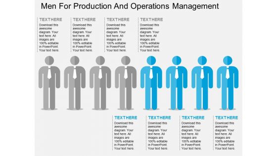 Men For Production And Operations Management Powerpoint Template