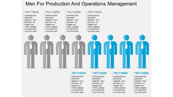 Men For Production And Operations Management Powerpoint Template