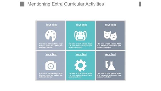 Mentioning Extra Curricular Activities Powerpoint Slide Background Picture