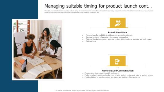 Merchandise Launch Kickoff Playbook Managing Suitable Timing For Product Launch Rules PDF Slide02