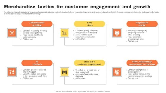 Merchandize Tactics For Customer Engagement And Growth Infographics PDF Merchandize Tactics For Customer Engagement And Growth Infographics PDF