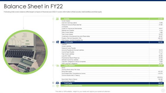 Merger And Acquisition Due Diligence Balance Sheet In FY22 Guidelines PDF Merger And Acquisition Due Diligence Balance Sheet In FY22 Guidelines PDF
