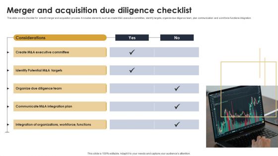 Merger And Acquisition Due Diligence Checklist Summary PDF