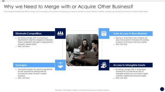 Merger And Acquisition Due Diligence Checklist Why We Need To Merge Structure PDF