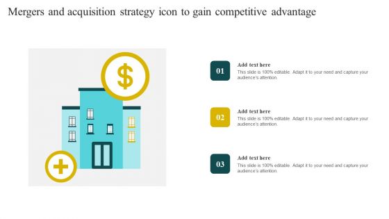 Mergers And Acquisition Strategy Icon To Gain Competitive Advantage Inspiration PDF