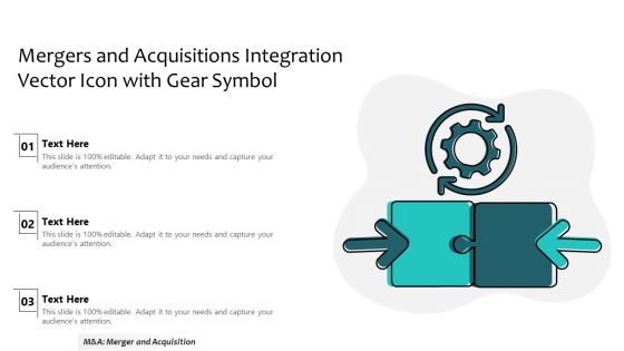 Mergers And Acquisitions Integration Vector Icon With Gear Symbol Elements PDF