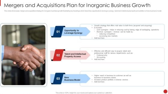 Mergers And Acquisitions Plan For Inorganic Business Growth Ideas PDF Mergers And Acquisitions Plan For Inorganic Business Growth Ideas PDF