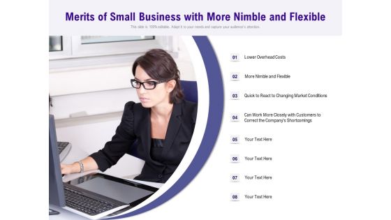 Merits Of Small Business With More Nimble And Flexible Ppt PowerPoint Presentation Layouts Good Merits Of Small Business With More Nimble And Flexible Ppt PowerPoint Presentation Layouts Good