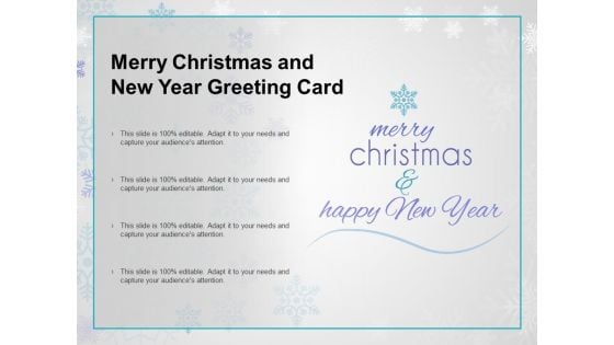 Merry Chrismas And New Year Greeting Card Ppt PowerPoint Presentation Infographic Template Graphics Example