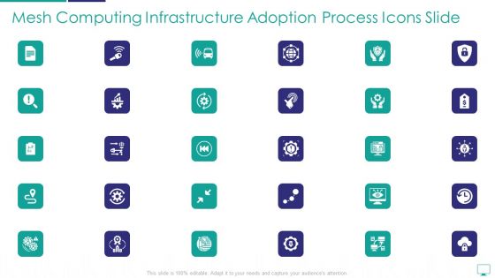 Mesh Computing Infrastructure Adoption Process Icons Slide Formats PDF