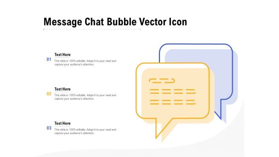 Message Chat Bubble Vector Icon Ppt PowerPoint Presentation Portfolio Graphics