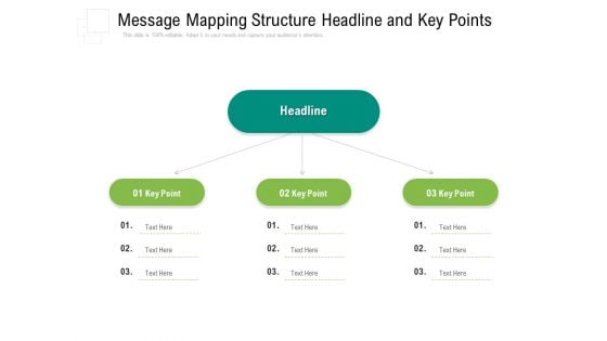 Message Mapping Structure Headline And Key Points Ppt PowerPoint Presentation Gallery Files PDF