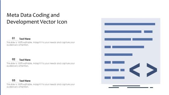 Meta Data Coding And Development Vector Icon Information PDF