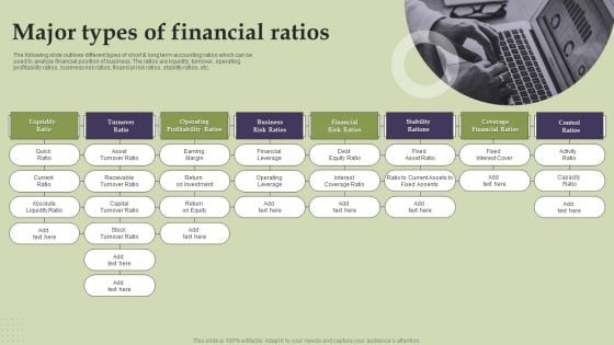 Methods And Approaches To Assess Major Types Of Financial Ratios Clipart PDF