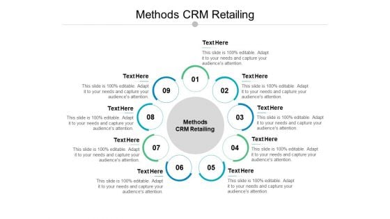 Methods CRM Retailing Ppt PowerPoint Presentation Inspiration Guidelines Cpb