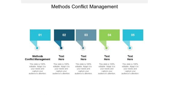 Methods Conflict Management Ppt PowerPoint Presentation Portfolio Portrait Cpb