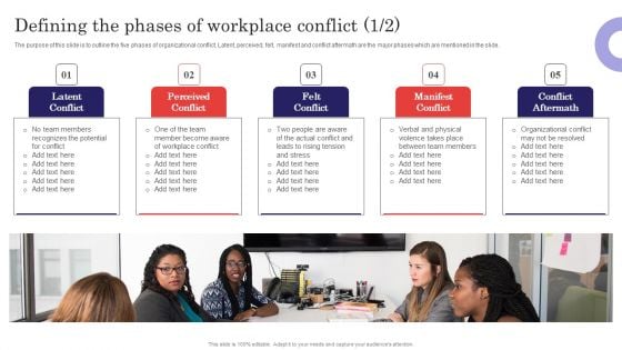 Methods For Handling Stress And Disputes Defining The Phases Of Workplace Conflict Infographics PDF Methods For Handling Stress And Disputes Defining The Phases Of Workplace Conflict Infographics PDF