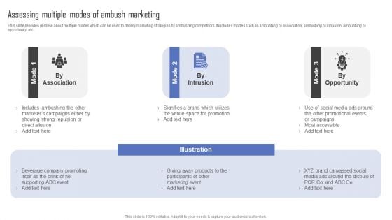 Methods For Implementing Ambush Advertising Campaigns Assessing Multiple Modes Of Ambush Marketing Guidelines PDF