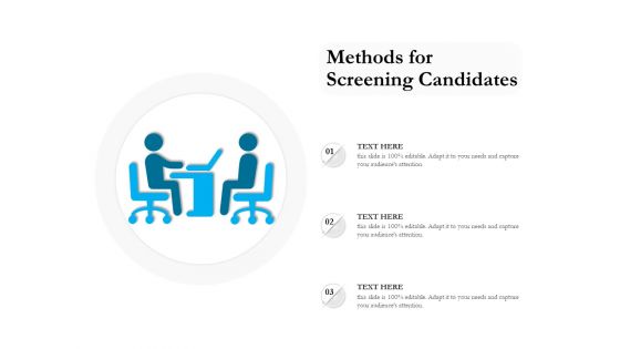 Methods For Screening Candidates Ppt PowerPoint Presentation Icon Backgrounds PDF