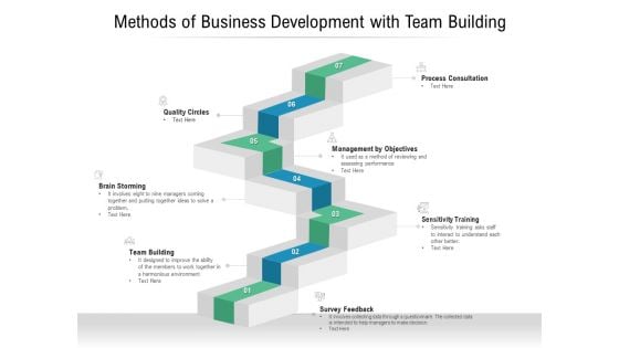 Methods Of Business Development With Team Building Ppt PowerPoint Presentation Infographic Template Design Templates