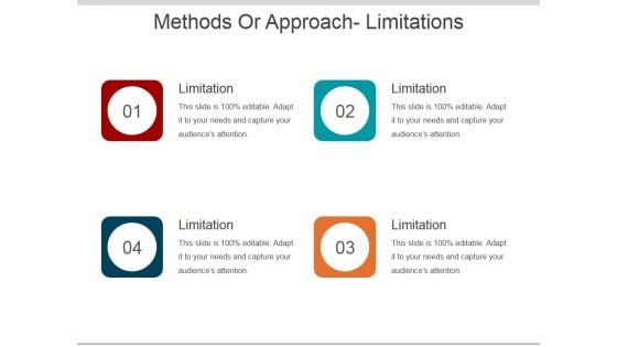 Methods Or Approach Limitations Ppt PowerPoint Presentation Icon Structure