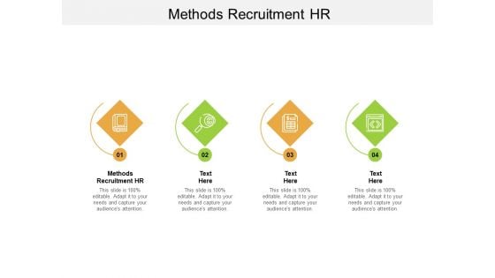 Methods Recruitment HR Ppt PowerPoint Presentation Professional Design Ideas Cpb Pdf