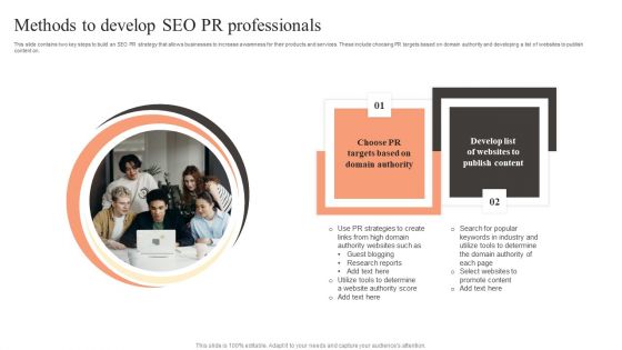Methods To Develop SEO PR Professionals Topics PDF