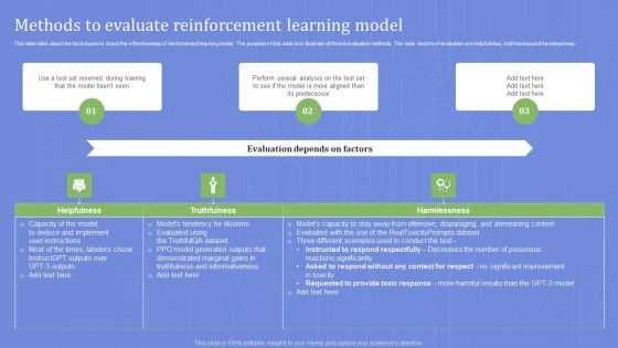 Methods To Evaluate Reinforcement Learning Model Download PDF